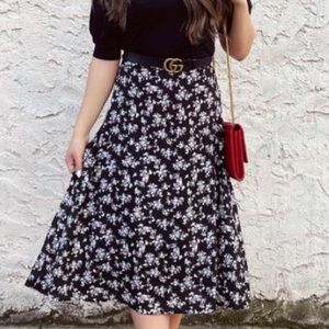 Flower Midi Skirt
